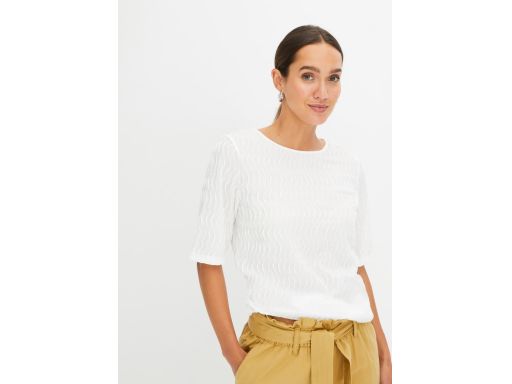 B.P.C t-shirt damski strukturalny biały 44/46.