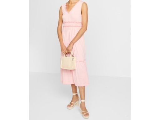 B.P.C sukienka dżersejowa brzoskwiniowo-różana 36/38.