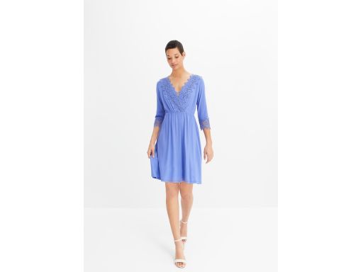 B.P.C sukienka chabrowa z wiskozy z koronką r.48/50