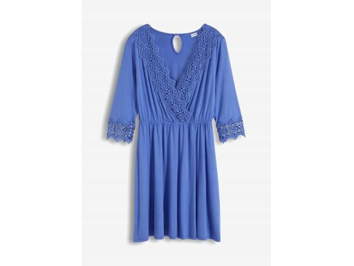 B.P.C sukienka chabrowa z wiskozy z koronką r.48/50