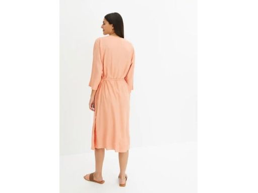 B.P.C sukienka morelowa z wiskozy kopertowa 50.