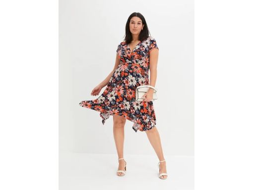 B.P.C asymetryczna sukienka w kwiaty r.36/38