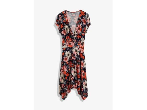 B.P.C asymetryczna sukienka w kwiaty r.36/38