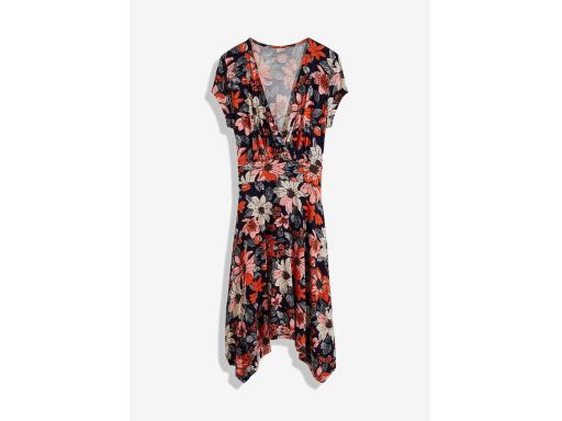B.P.C asymetryczna sukienka w kwiaty r.36/38