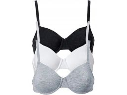 B.P.C 3-pak biustonoszy usztywnianych bawełnianych r.90B