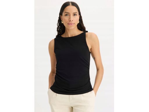 B.P.C czarny top z dekoracyjnym przewiązaniem ^40/42