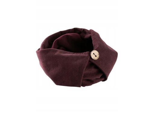 B.P.C komin dzianinowy szalik bordowy z guzikiem r.uniwersalny