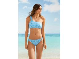 *B.P.C bikini bandeau niebieskie we wzorki 40.