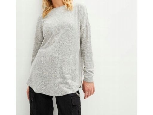 B.P.C szara bluzka dzianinowa z dekoltem z tyłu r.40/42