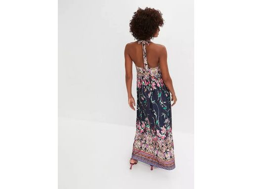 B.P.C sukienka długa nadruk wiązanie na szyi ^36/38