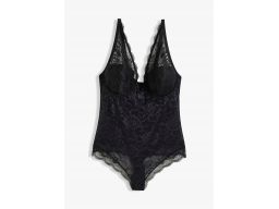 B.P.C body czarne ze stringami usztywniane miseczki koronkowe r.80A