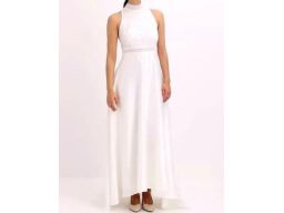 B.P.C suknia ślubna śmietankowa satyna z koronką 44.