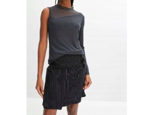 B.P.C bluzka szara siateczkowa asymetryczna r.44/46