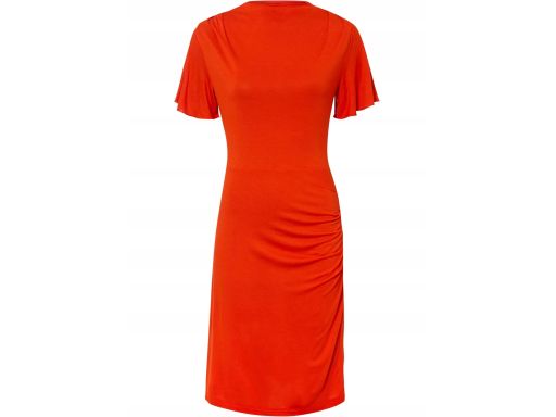 B.P.C czerwona sukienka z marszczeniami 40/42.