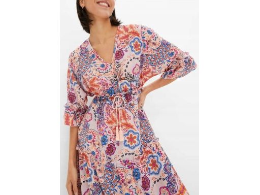 B.P.C sukienka midi kolorowa z nadrukiem ^38