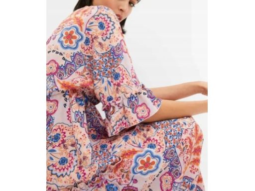 B.P.C sukienka midi kolorowa z nadrukiem ^38