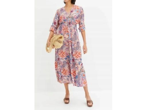 B.P.C sukienka midi kolorowa z nadrukiem ^38