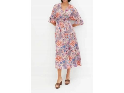 B.P.C sukienka midi kolorowa z nadrukiem ^38