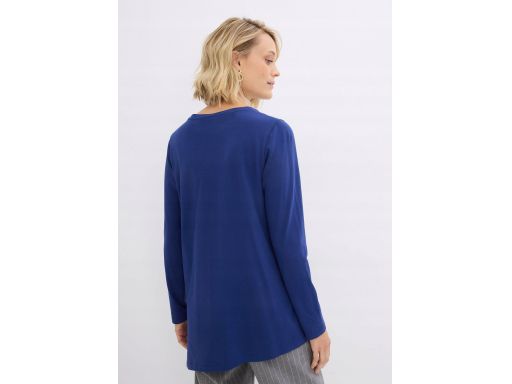 B.P.C granatowa bluzka asymetryczna z dżetami ^44/46