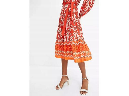 B.P.C sukienka midi we wzory długi rękaw ^36/38