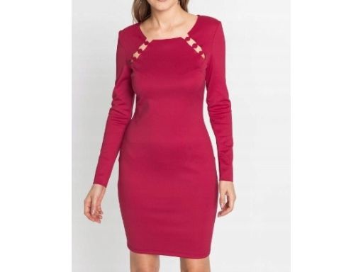 B.P.C sukienka czerwona z wycięciami r.40/42