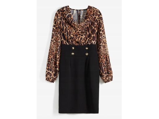 B.P.C sukienka z panterką 2w1 lejący dekolt 40.