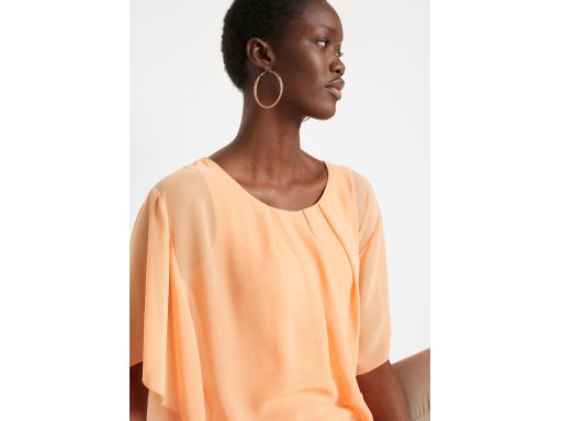 B.P.C bluzka szyfon z wbudowanym topem pomarańczowa r.46