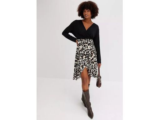 B.P.C sukienka asymetryczna w cętki r.44/46