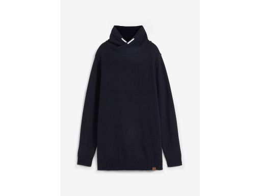 B.P.C granatowy sweter z szalowym kołnierzem r.36/38