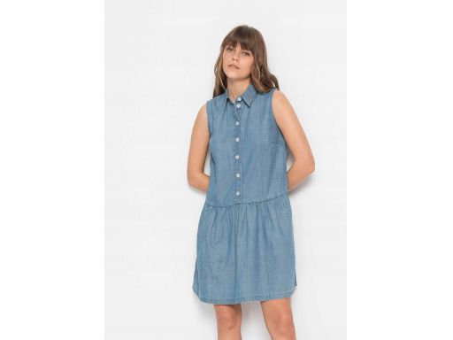 B.P.C jeansowa sukienka z domieszką lnu r.42