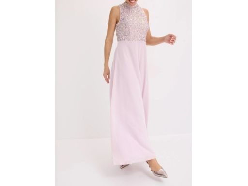 B.P.C sukienka wieczorowa z cekinami różowa ^46