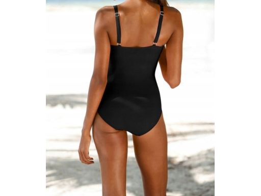 B.P.C kostium jednoczęściowy marszczony czarny 44.