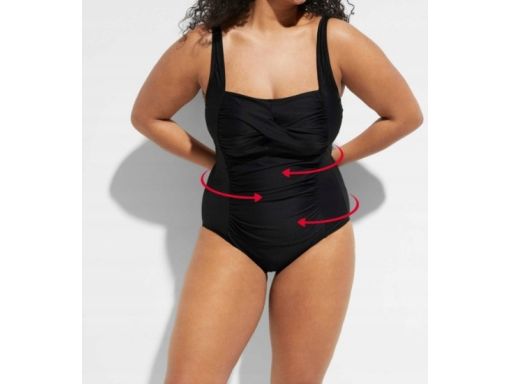 B.P.C kostium jednoczęściowy marszczony czarny 44.