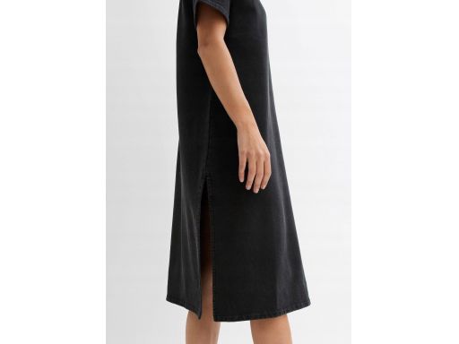 B.P.C sukienka midi z rozcięciem czarna dresowa r.40/42