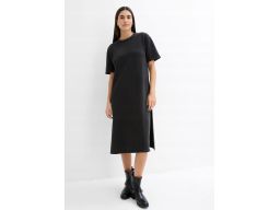 B.P.C sukienka midi z rozcięciem czarna dresowa r.40/42