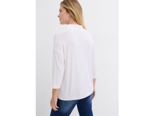 B.P.C bluzka biała rękaw 3/4 z wiskozy 48/50.