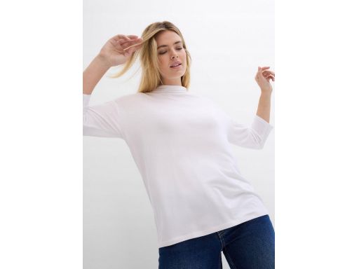 B.P.C bluzka biała rękaw 3/4 z wiskozy 48/50.