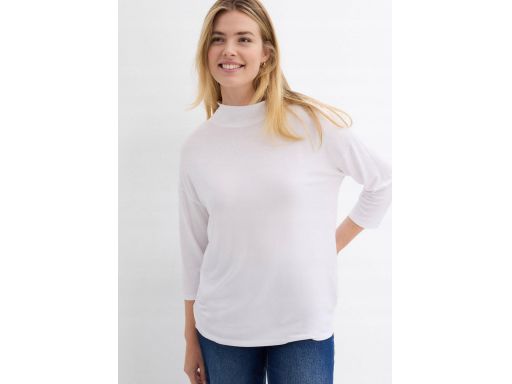 B.P.C bluzka biała rękaw 3/4 z wiskozy 48/50.