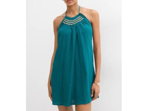 B.P.C letnia sukienka morska z koralikami r.38