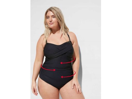 B.P.C kostium jednoczęściowy marszczony czarny ^42