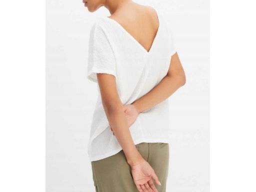 B.P.C biały t-shirt oversize z krepy ^48/50