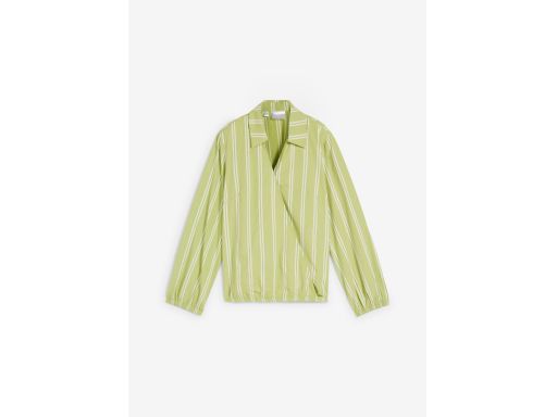 B.P.C bluzka kopertowa koszulowa zielona w pionowe paski ^46