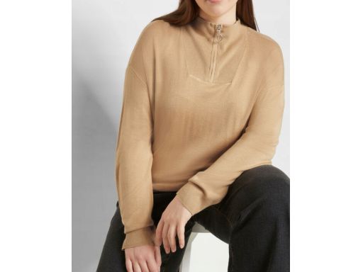 B.P.C bluzka dzianinowa ze stójką beżowa ^48/50
