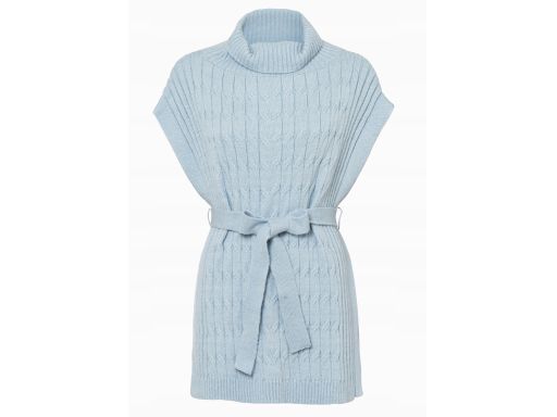 B.P.C kamizelka ponczo z wiązaniem niebieskie