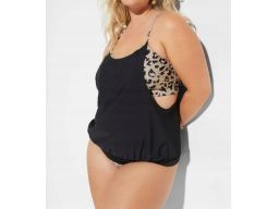 B.P.C top tankini 2w1 z wbudowanym topem w cętki r.42