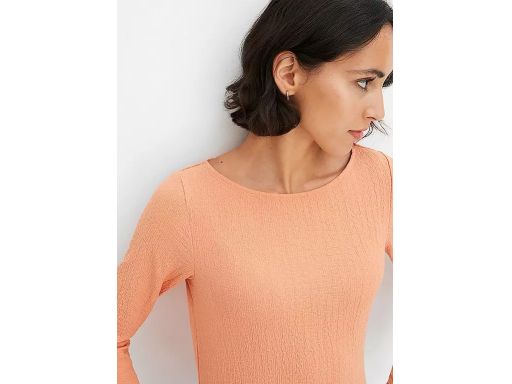 B.P.C bluzka pomarańczowa krepowana szerokie rękawy r.44/46