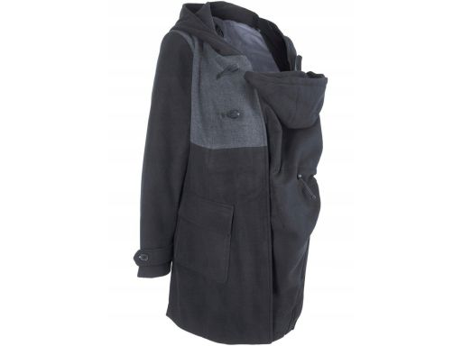 B.P.C płaszcz ciążowy z panelem dla dziecka czarno-szary 48.