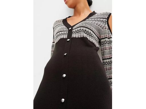 B.P.C sukienka dzianinowa odkryte ramiona efekt 2w1 ^48/50