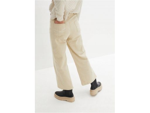 B.P.C szerokie jeansy 7/8 beżowe ^46