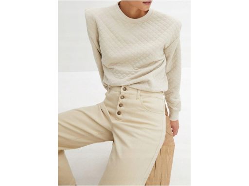 B.P.C szerokie jeansy 7/8 beżowe ^46